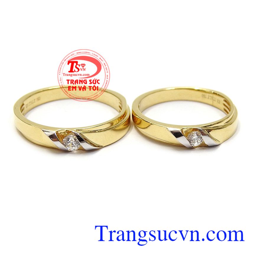 Nhẫn cưới vàng tây hạnh phúc, Nhẫn cưới vàng 18k, nhẫn cưới tinh tế Nhẫn cưới vàng tây hạnh phúc, Nhẫn cưới vàng 18k, nhẫn cưới tinh tế