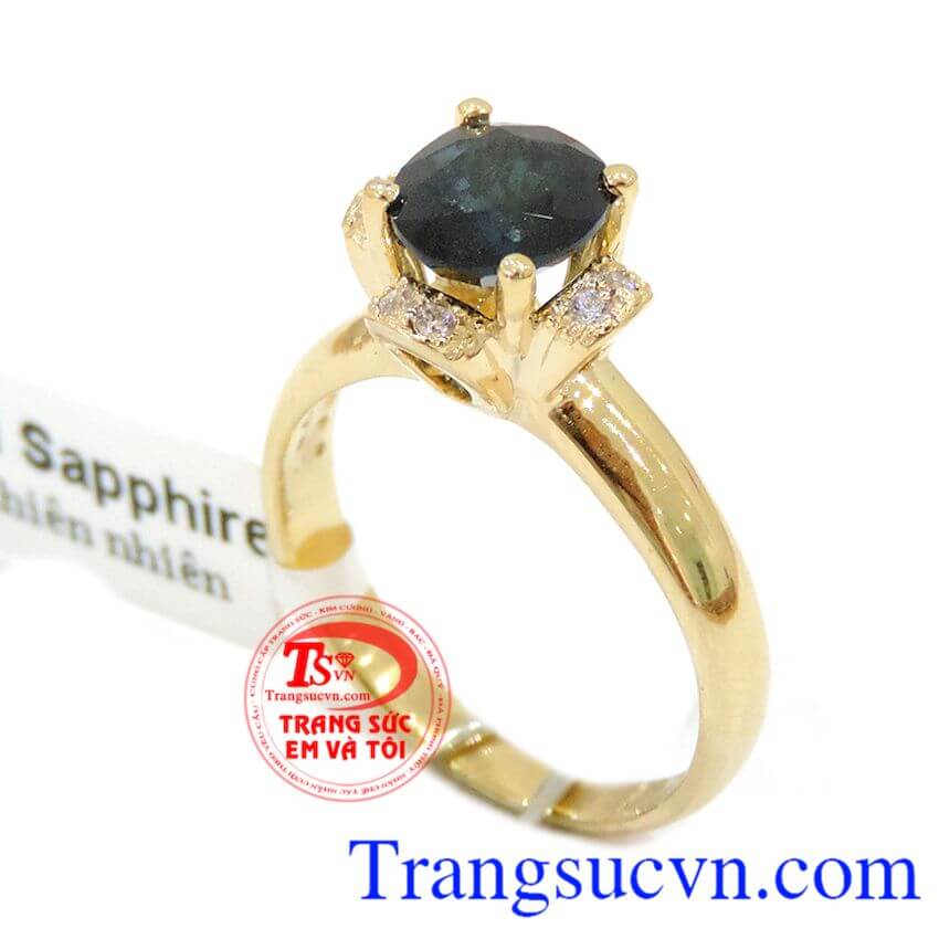 Nhẫn đá quý sapphire, Nhẫn nữ Sapphire, nhẫn nữ vàng dịu dàng Nhẫn đá quý sapphire, Nhẫn nữ Sapphire, nhẫn nữ vàng dịu dàng