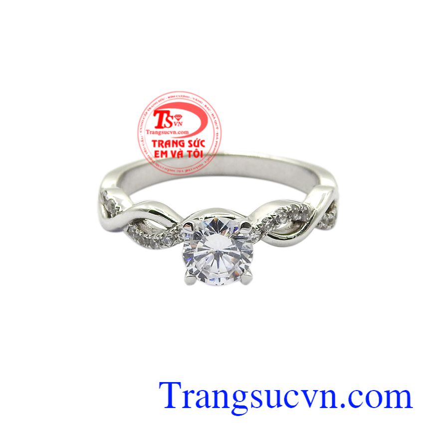 Nhẫn đính hôn hạnh phúc, Nhẫn nữ vàng trắng, Nhẫn vàng tây thanh lịch Nhẫn đính hôn hạnh phúc, Nhẫn nữ vàng trắng, Nhẫn vàng tây thanh lịch