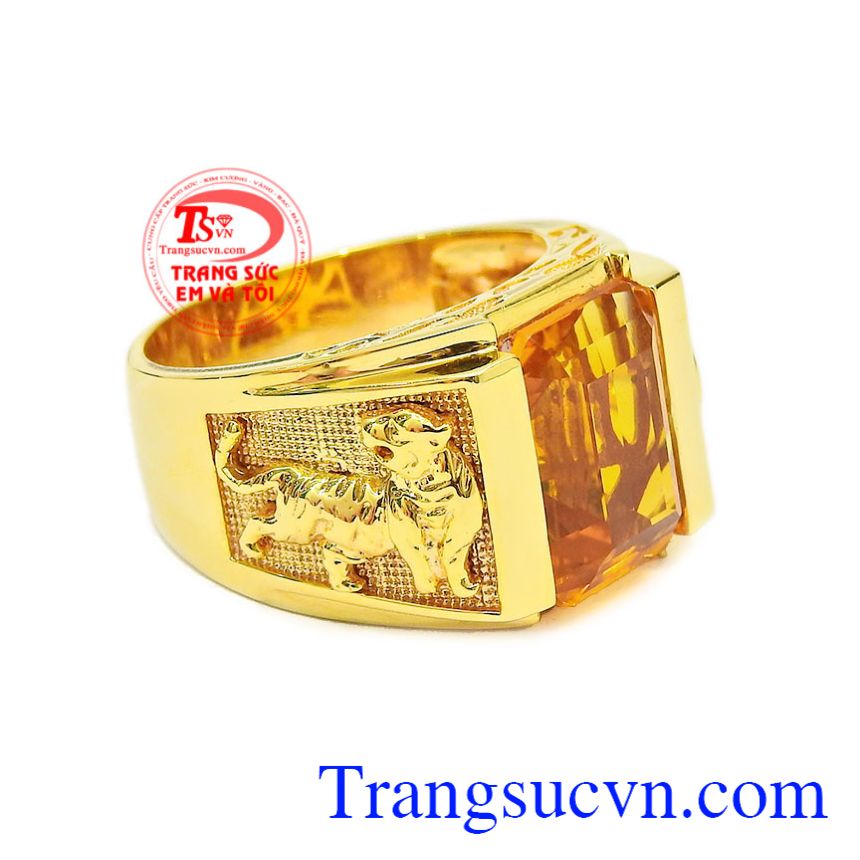 Nhẫn nam citrine tuổi Dần, Nhẫn nam thạch anh vàng, Nhẫn nam tài lộc Nhẫn nam citrine tuổi Dần, Nhẫn nam thạch anh vàng, Nhẫn nam tài lộc