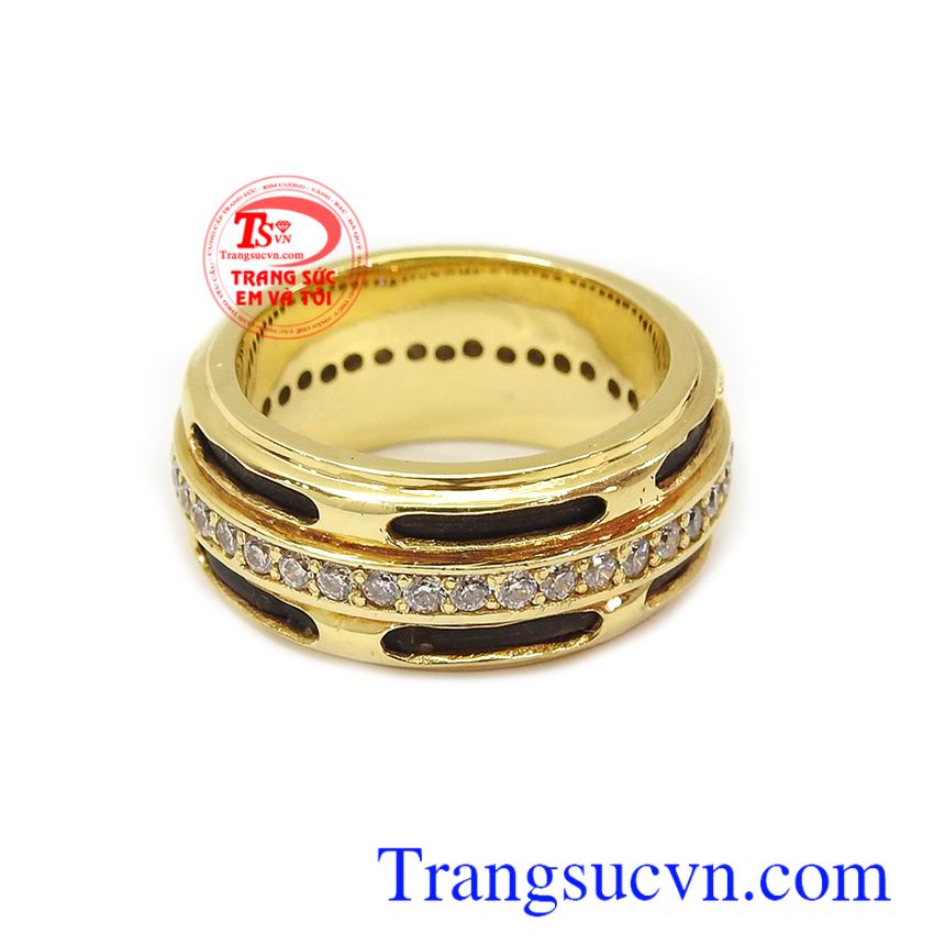 Nhẫn nam l&ocirc;ng đu&ocirc;i voi nam, nhẫn nam v&agrave;ng t&acirc;y, nhẫn nam đẹp