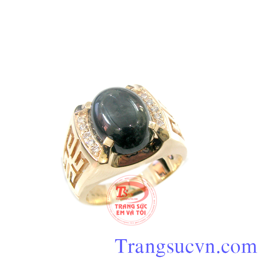 Nhẫn nam mạnh mẽ sapphire, Nhẫn nam đẹp, nhẫn nam vàng sang trọng Nhẫn nam mạnh mẽ sapphire, Nhẫn nam đẹp, nhẫn nam vàng sang trọng