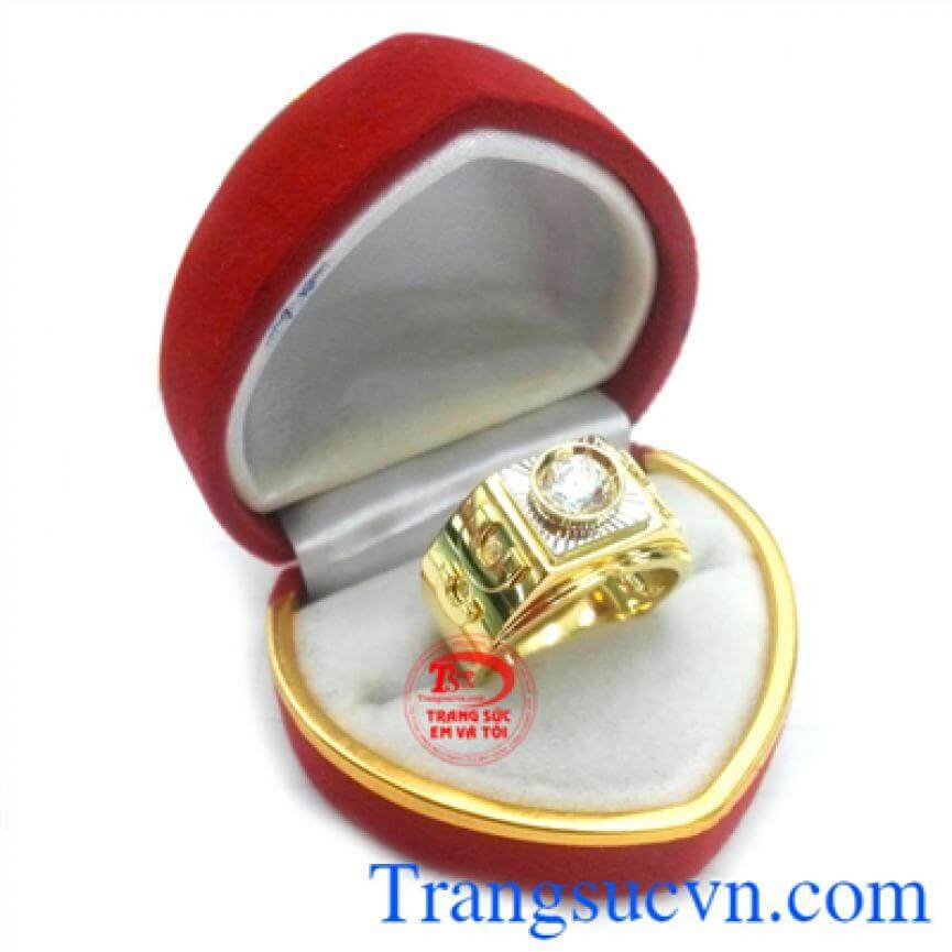 Nhẫn nam nhập khẩu 18k, Nhẫn nam vàng tây, Nhẫn nam thời trang
