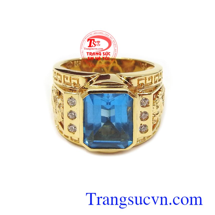 Nhẫn nam Topaz mạnh mẽ, Nhẫn Nam Topaz, nhẫn nam đá quý