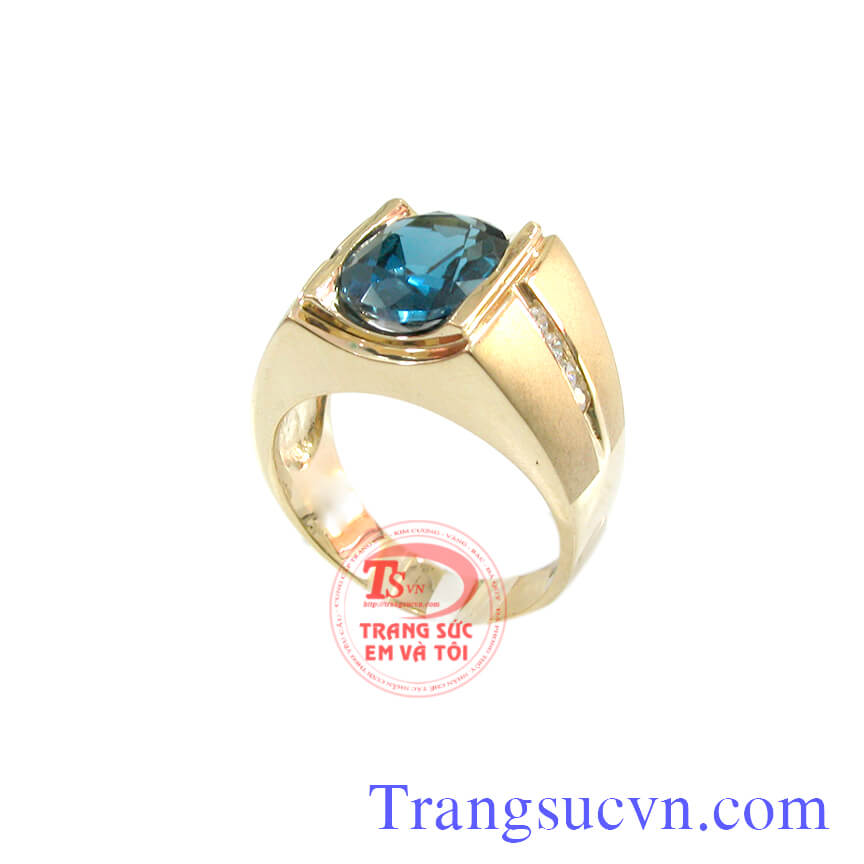 Nhẫn nam topaz thiên nhiên, Nhẫn nam Topaz, nhẫn nam vàng đá quý Nhẫn nam topaz thiên nhiên, Nhẫn nam Topaz, nhẫn nam vàng đá quý