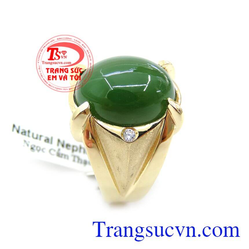 Nhẫn Nam Vàng 14K Gắn Đá Ngọc Bích Thiên Nhiên, Nhẫn nam đẹp, nhẫn nam vàng sang trọng Nhẫn Nam Vàng 14K Gắn Đá Ngọc Bích Thiên Nhiên, Nhẫn nam đẹp, nhẫn nam vàng sang trọng