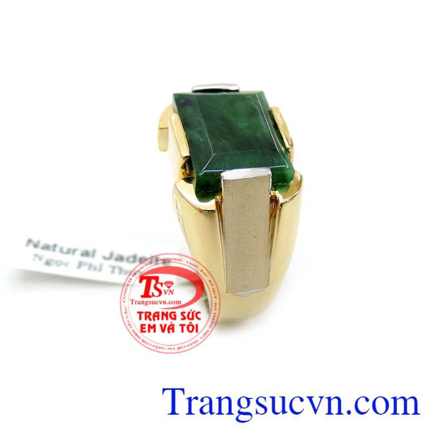 Nhẫn Nam Vàng 14K Jadeite Thiên Nhiên, Nhẫn nam đẹp, Nhẫn nam vàng sang trọng Nhẫn Nam Vàng 14K Jadeite Thiên Nhiên, Nhẫn nam đẹp, Nhẫn nam vàng sang trọng