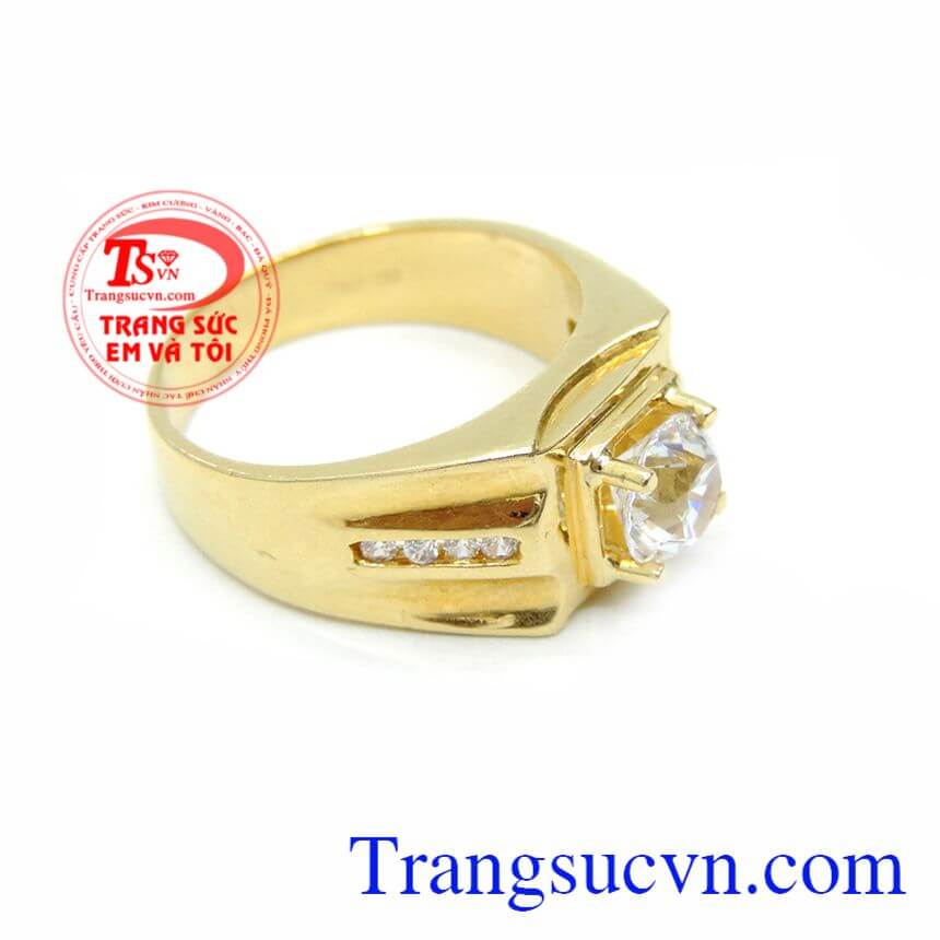 Nhẫn Nam Vàng 18K TSVN, Nhẫn nam vàng tây, nhẫn nam 18k cao cấp