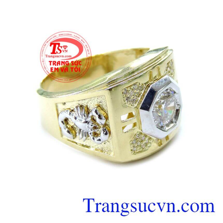 Nhẫn Nam Vàng Bọ Cạp 10k, Nhẫn nam vàng tây, nhẫn nam vàng thời trang Nhẫn Nam Vàng Bọ Cạp 10k, Nhẫn nam vàng tây, nhẫn nam vàng thời trang