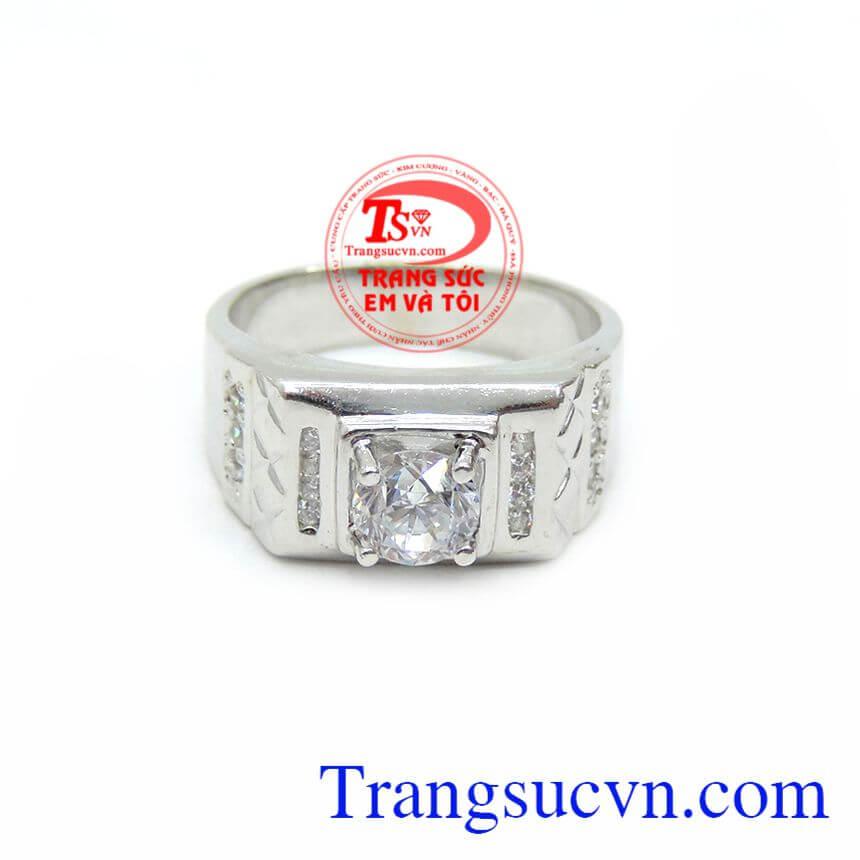 Nhẫn Nam Vàng Trắng 18K Năng Động, Nhẫn nam vàng trắng, nhẫn nam sang trọng Nhẫn Nam Vàng Trắng 18K Năng Động, Nhẫn nam vàng trắng, nhẫn nam sang trọng