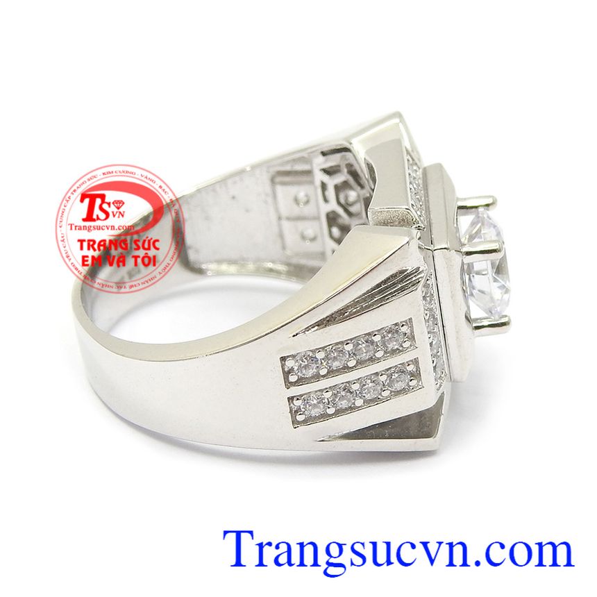 Nhẫn nam vàng trắng danh vọng, Nhẫn vàng trắng nam, nhẫn nam đẹp Nhẫn nam vàng trắng danh vọng, Nhẫn vàng trắng nam, nhẫn nam đẹp