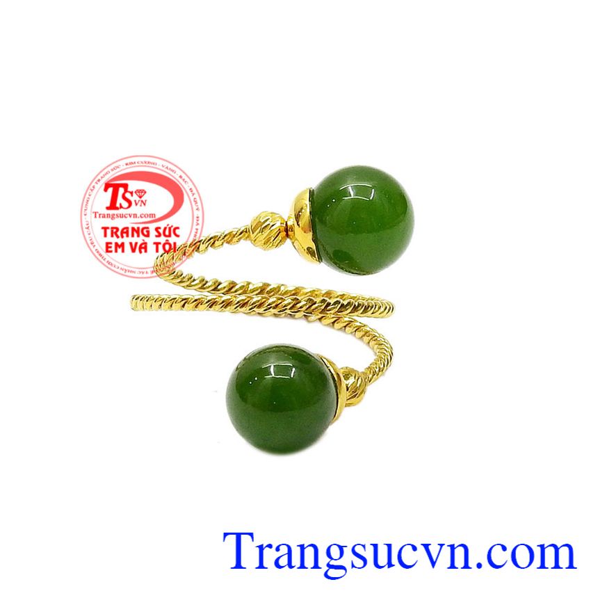 Nhẫn nephrite cá tính, nhẫn nữ đá quý Nhẫn nephrite cá tính, nhẫn nữ đá quý