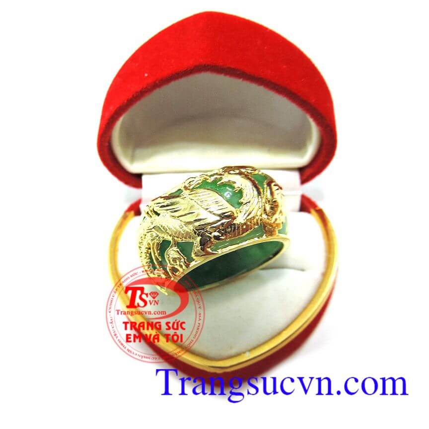 Nhẫn ngọc phượng ho&agrave;ng, nhẫn ngọc rồng v&agrave;ng, nhẫn ngọc bọc v&agrave;ng