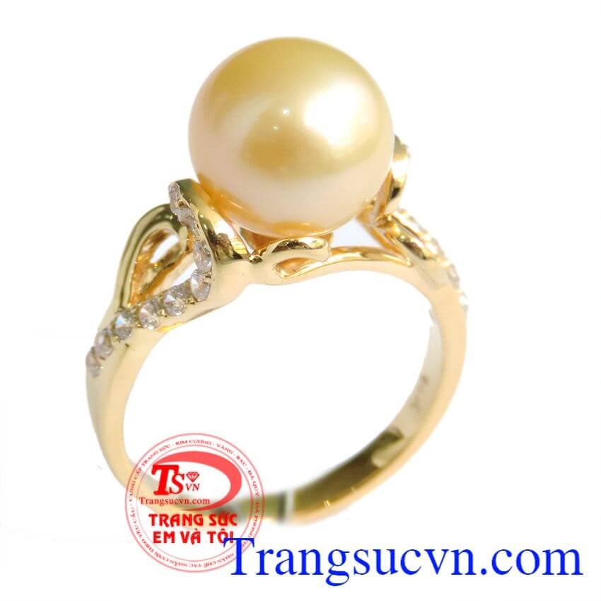 Nhẫn ngọc trai yêu thương, Nhẫn ngọc trai, nhẫn nữ vàng quý phái Nhẫn ngọc trai yêu thương, Nhẫn ngọc trai, nhẫn nữ vàng quý phái