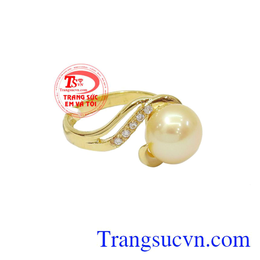 Nhẫn ngọc vàng ngọc trai hồng, nhẫn ngọc trai, nhẫn nữ vàng sang trọng Nhẫn ngọc vàng ngọc trai hồng, nhẫn ngọc trai, nhẫn nữ vàng sang trọng