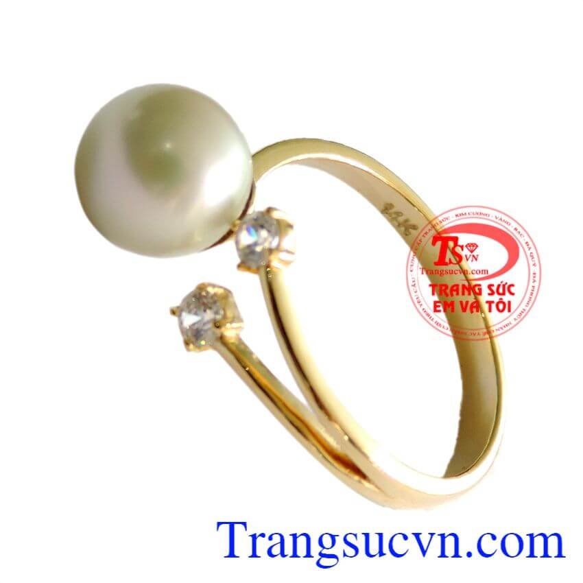 Nhẫn nữ ngọc trai may mắn, Nhẫn ngọc trai, nhẫn nữ vàng tây