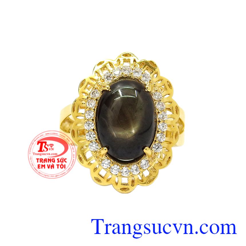 Nhẫn nữ Saphir sao kim tiền, Nhẫn nữ vàng tây, Nhẫn vàng thời trang tinh tế Nhẫn nữ Saphir sao kim tiền, Nhẫn nữ vàng tây, Nhẫn vàng thời trang tinh tế
