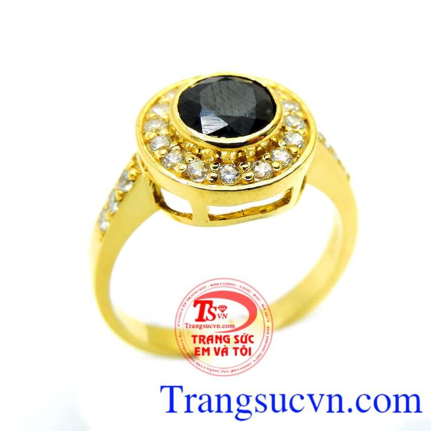 Nhẫn nữ sapphire đen mệnh Thủy, Nhẫn Nữ Sapphire, nhẫn nữ đá quý sang trọng Nhẫn nữ sapphire đen mệnh Thủy, Nhẫn Nữ Sapphire, nhẫn nữ đá quý sang trọng