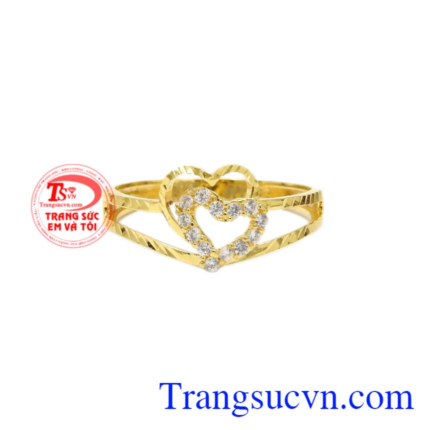 Nhẫn nữ trái tim gắn kết, Nhẫn nữ vàng đẹp, Nhẫn nữ thời trang Nhẫn nữ trái tim gắn kết, Nhẫn nữ vàng đẹp, Nhẫn nữ thời trang