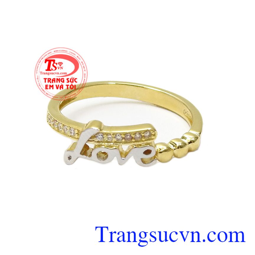 Nhẫn nữ vàng chữ Love, Nhẫn nữ vàng, nhẫn vàng tây sang trọng Nhẫn nữ vàng chữ Love, Nhẫn nữ vàng, nhẫn vàng tây sang trọng