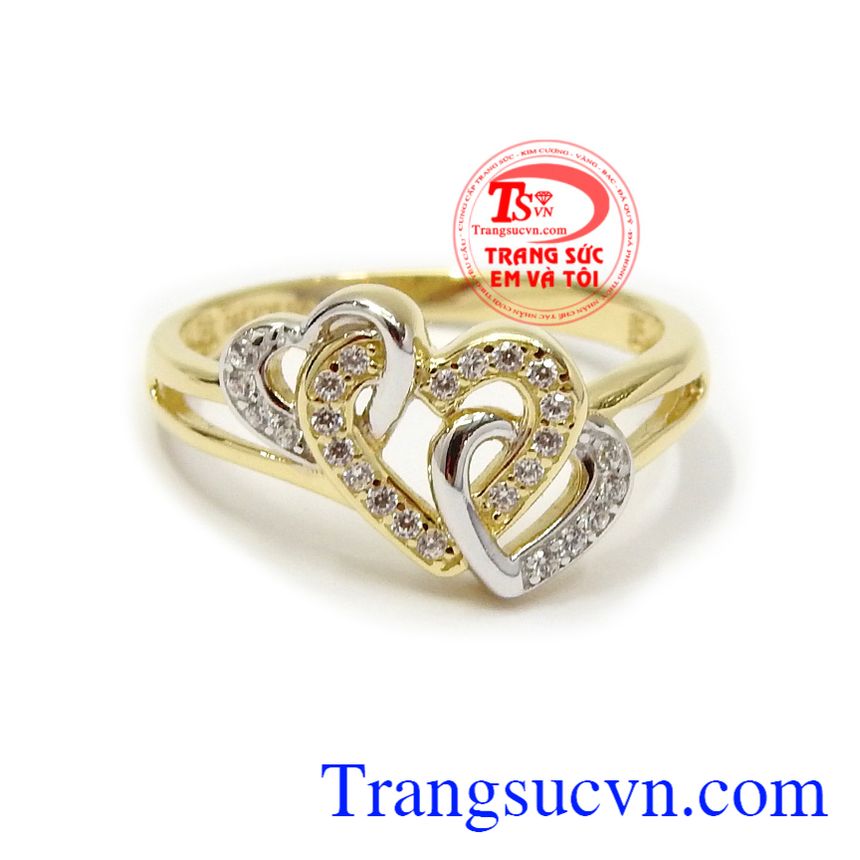 Nhẫn nữ v&agrave;ng dịu d&agrave;ng, Nhẫn nữ v&agrave;ng t&acirc;y, nhẫn nữ phong c&aacute;ch 10k