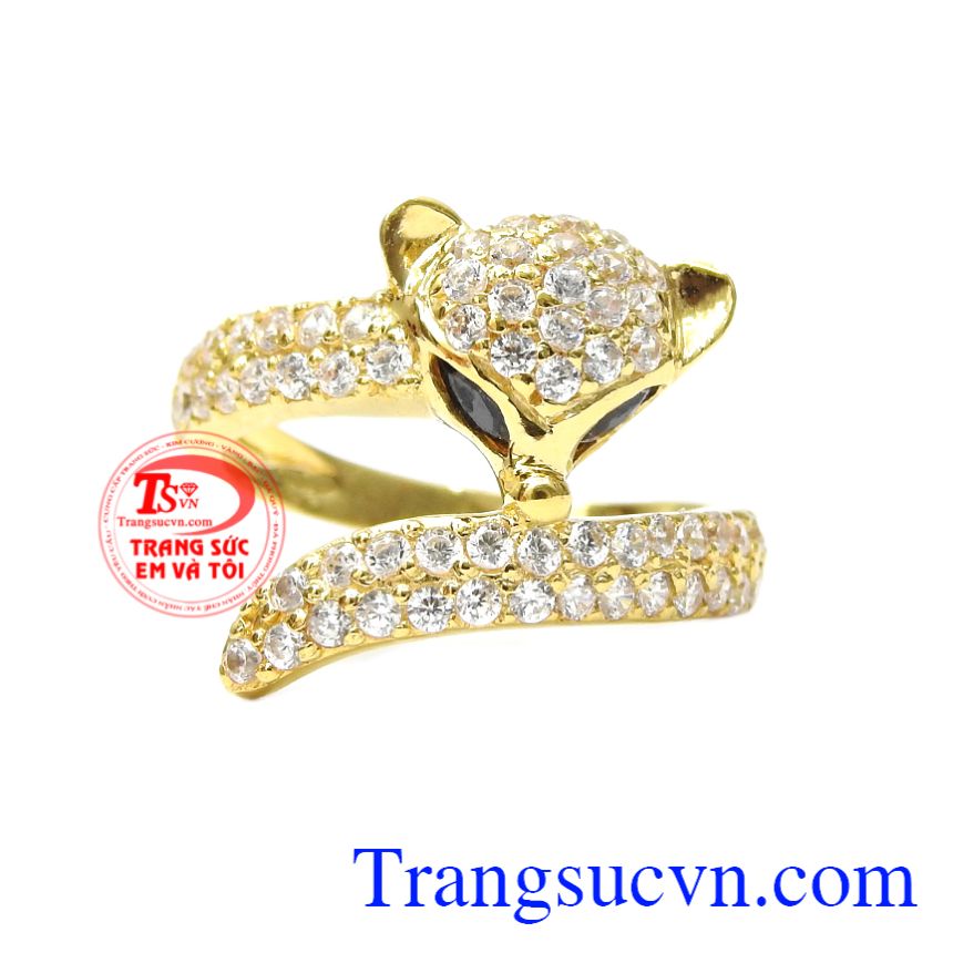 Nhẫn nữ vàng hồ ly quyến rũ, Nhẫn nữ vàng tây, Nhẫn nữ vàng thời trang tinh tế Nhẫn nữ vàng hồ ly quyến rũ, Nhẫn nữ vàng tây, Nhẫn nữ vàng thời trang tinh tế