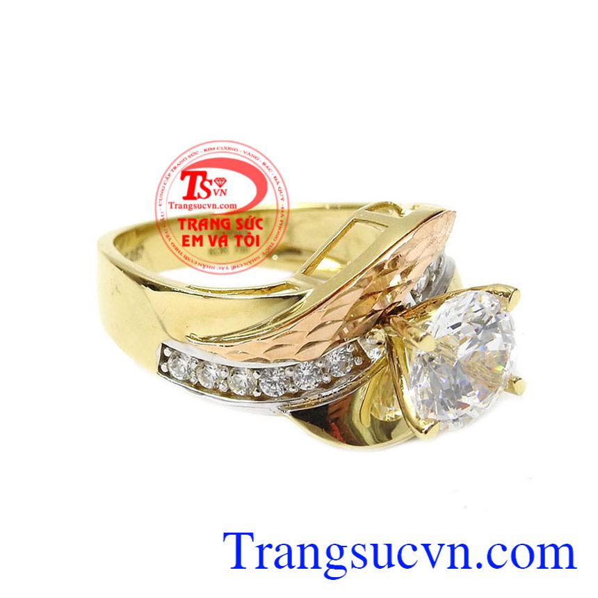 Nhẫn nữ vàng màu quý phái, nhẫn nữ vàng 18k Nhẫn nữ vàng màu quý phái, nhẫn nữ vàng 18k