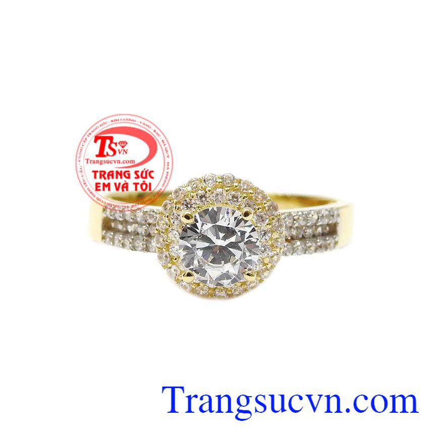Nhẫn nữ vàng màu sang trọng, nhẫn nữ vàng 18k