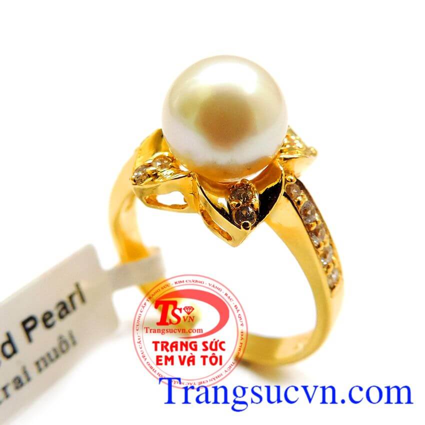 Nhẫn nữ vàng ngọc trai, Nhẫn Ngọc Trai, nhẫn nữ ngọc trai xinh xắn