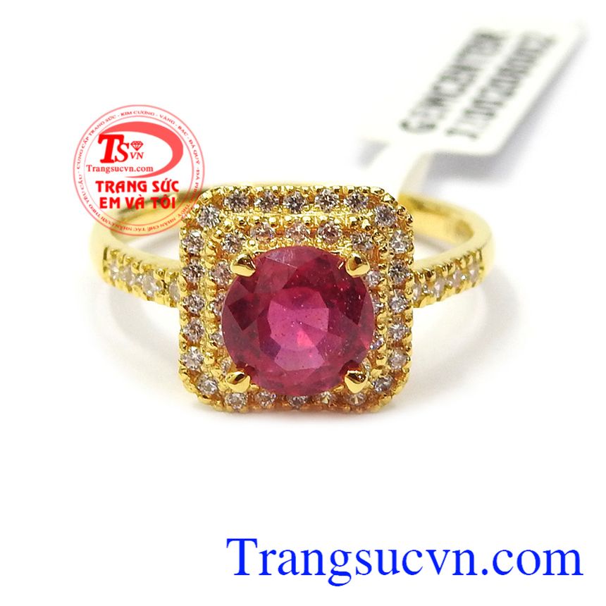 Nhẫn nữ vàng ruby may mắn, Nhẫn nữ ruby, nhẫn nữ vàng thời trang Nhẫn nữ vàng ruby may mắn, Nhẫn nữ ruby, nhẫn nữ vàng thời trang