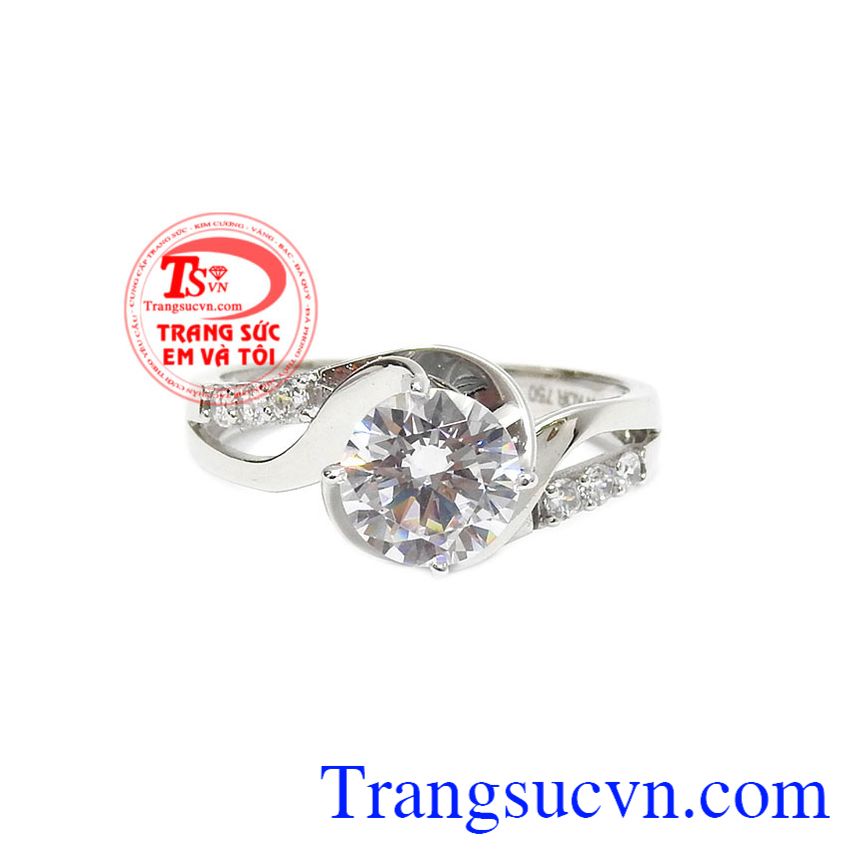 Nhẫn nữ vàng trắng cuốn hút, nhẫn nữ vàng trắng Nhẫn nữ vàng trắng cuốn hút, nhẫn nữ vàng trắng