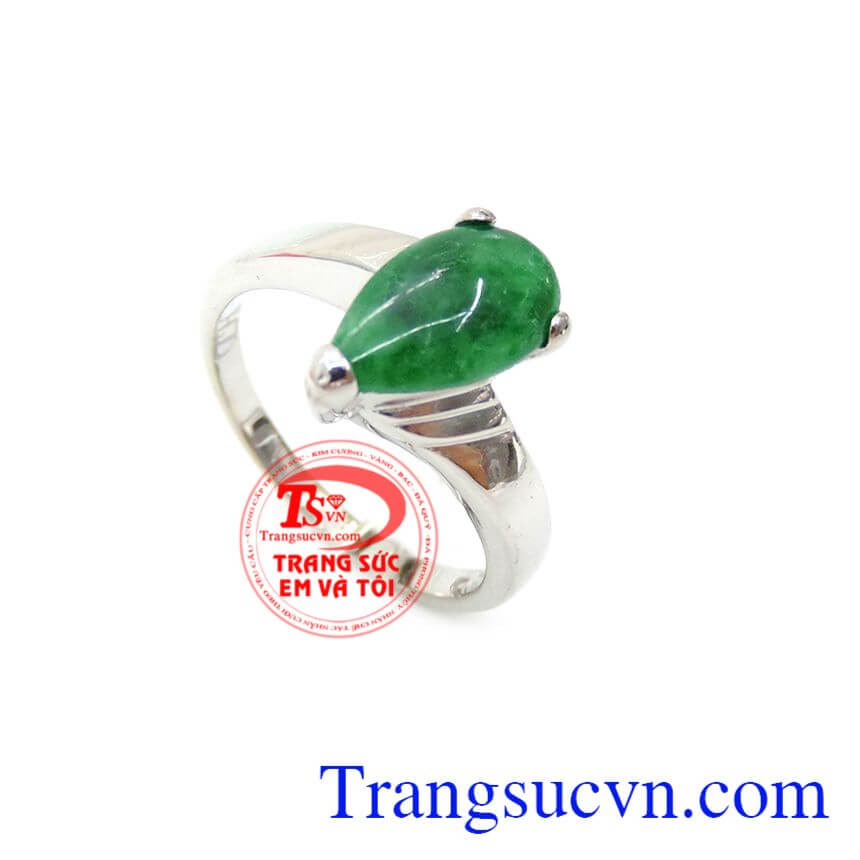 Nhẫn Nữ Vàng Trắng Gắn Đá Ngọc Cẩm Thạch, Nhẫn Nữ Vàng Trắng, nhẫn nữ đẹp Nhẫn Nữ Vàng Trắng Gắn Đá Ngọc Cẩm Thạch, Nhẫn Nữ Vàng Trắng, nhẫn nữ đẹp