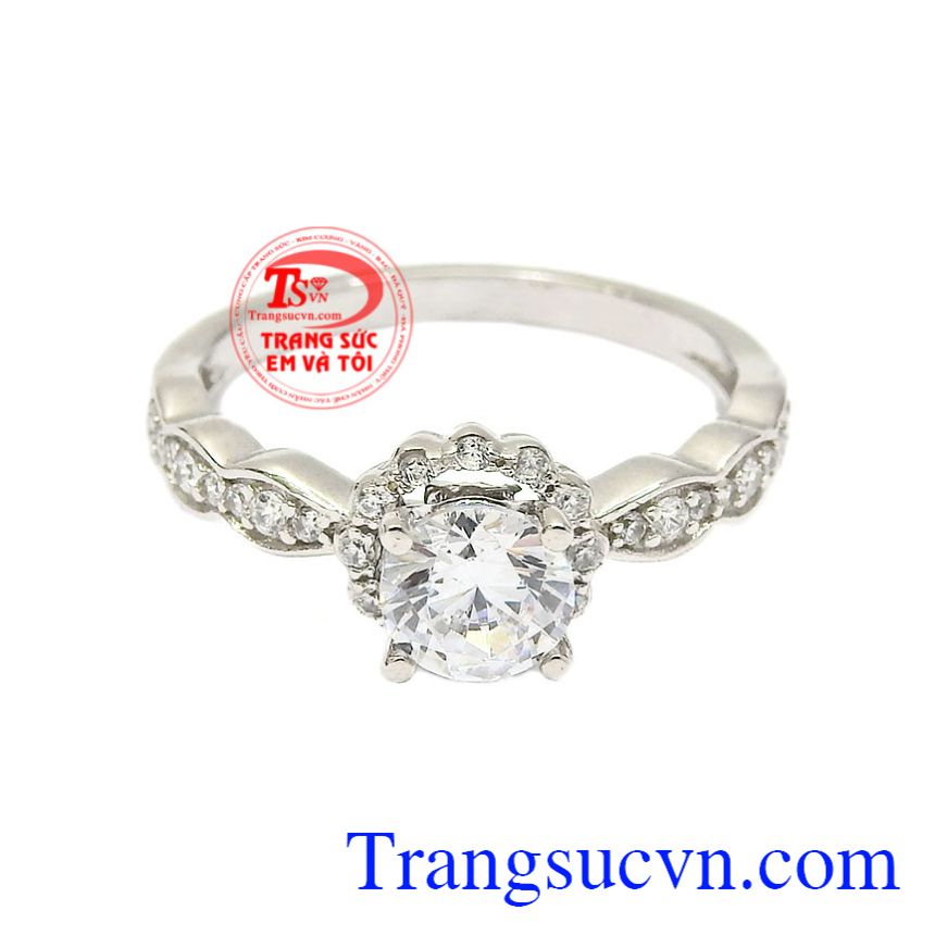 Nhẫn nữ vàng trắng thục nữ, Nhẫn nữ vàng trắng, nhẫn nữ thời trang Nhẫn nữ vàng trắng thục nữ, Nhẫn nữ vàng trắng, nhẫn nữ thời trang
