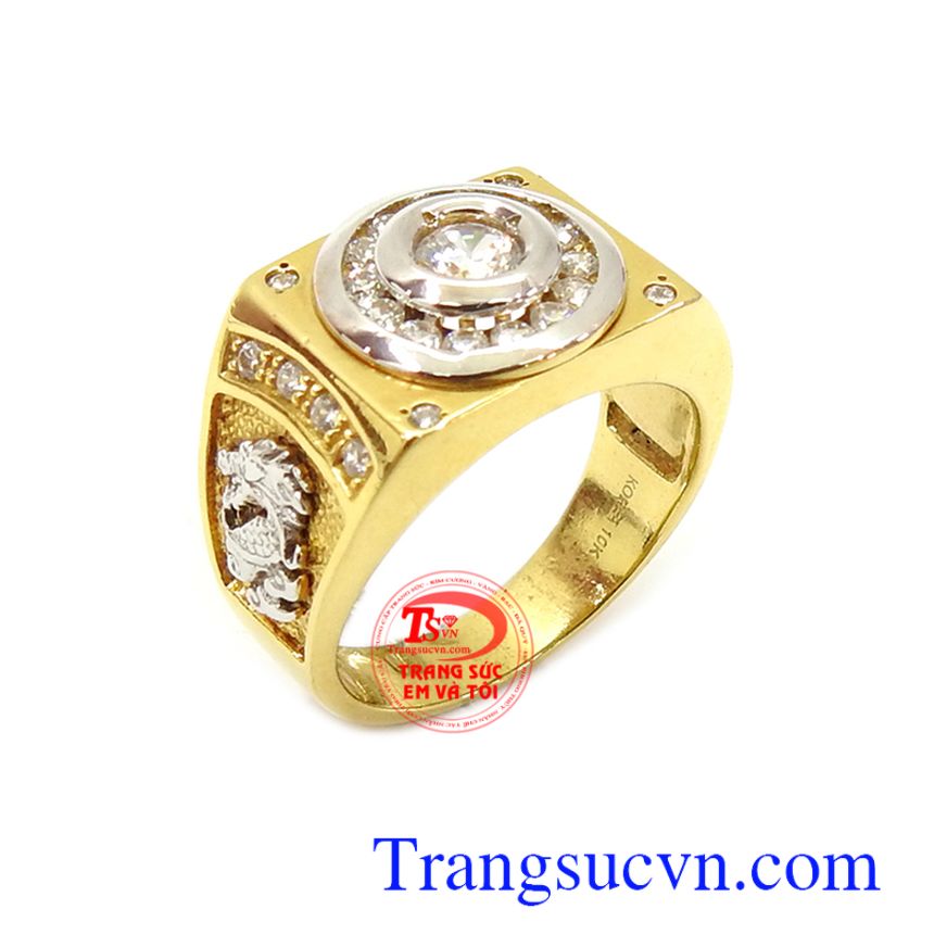 Nhẫn rồng nam kết đ&aacute;, nhẫn nam đẹp, nhẫn nam gi&aacute; rẻ