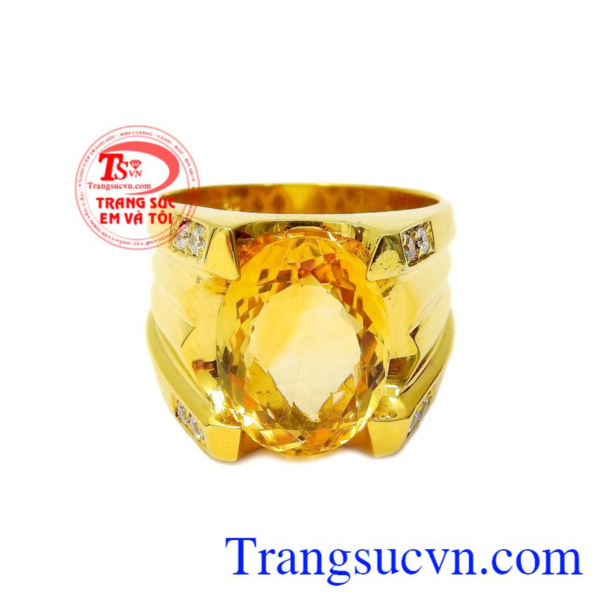 Nhẫn thạch anh vàng nam, nhẫn nam đẹp Nhẫn thạch anh vàng nam, nhẫn nam đẹp