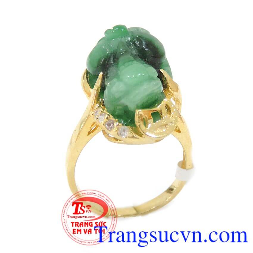 Nhẫn tỳ hưu hoàng gia, Nhẫn nữ tỳ hưu, nhẫn nữ đính đá thiên nhiên