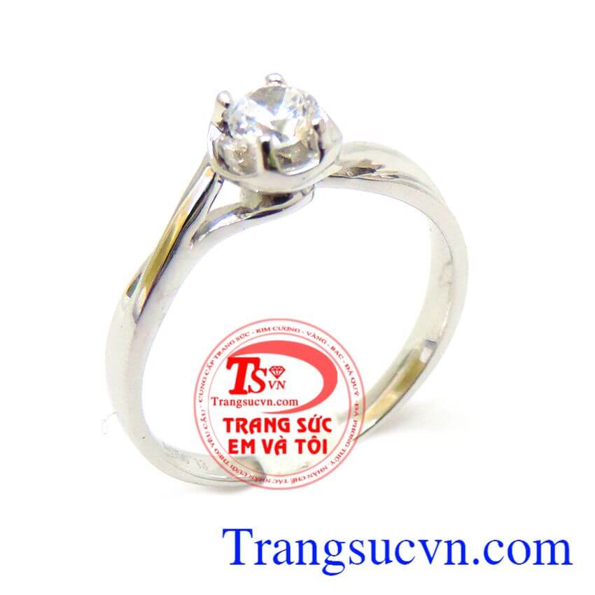 Nhẫn vàng 750 trắng, Nhẫn Nữ Vàng Trắng, nhẫn nữ vàng xinh xắn