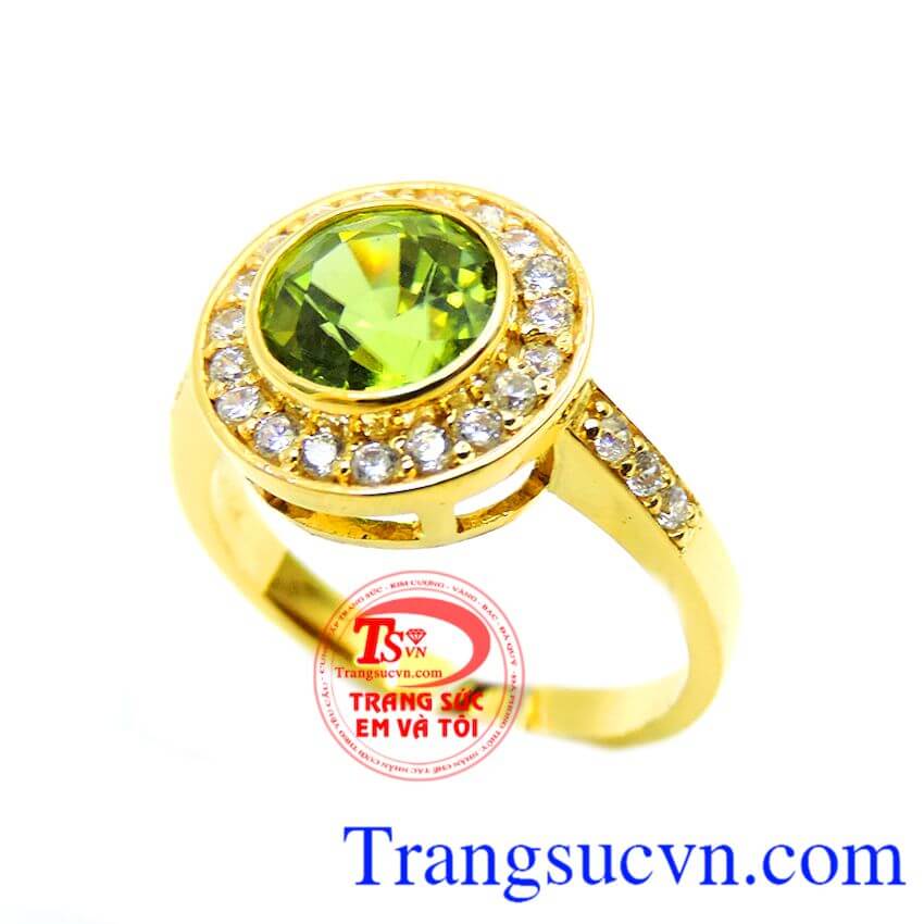 Nhẫn vàng đá mệnh mộc, Nhẫn Peridot, nhẫn nữ vàng thời trang Nhẫn vàng đá mệnh mộc, Nhẫn Peridot, nhẫn nữ vàng thời trang