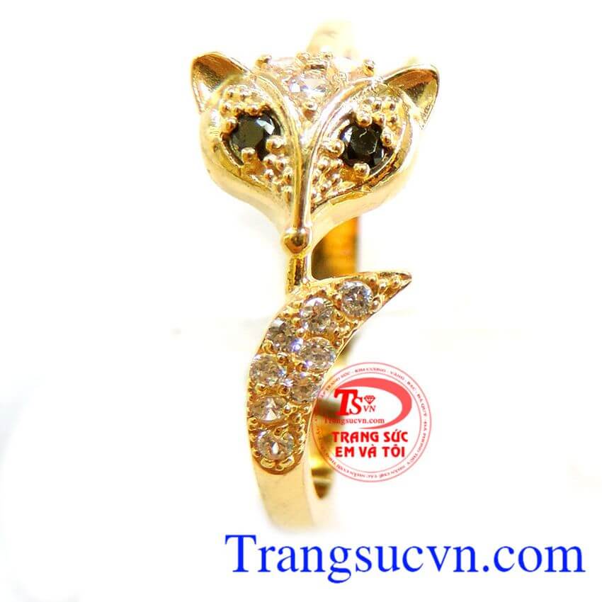 Nhẫn vàng hồ ly, Nhẫn nữ đá quý, nhẫn nữ hồ ly quyền lực Nhẫn vàng hồ ly, Nhẫn nữ đá quý, nhẫn nữ hồ ly quyền lực