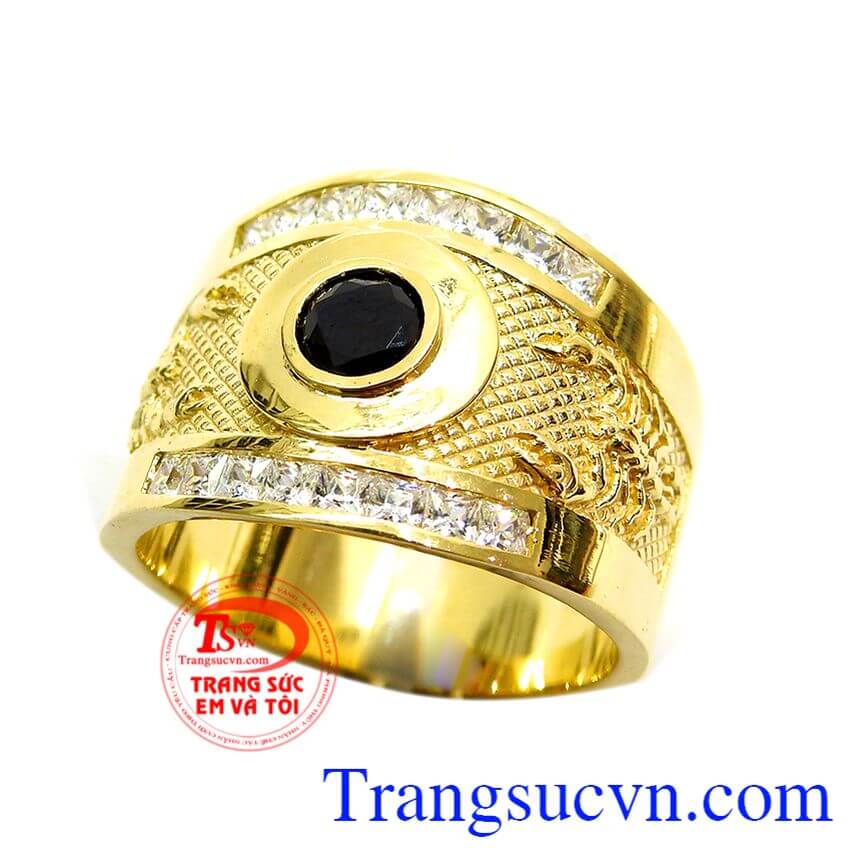 Nhẫn vàng nam tính, Nhẫn nam Sapphire, nhẫn nam đá quý thiên nhiên Nhẫn vàng nam tính, Nhẫn nam Sapphire, nhẫn nam đá quý thiên nhiên