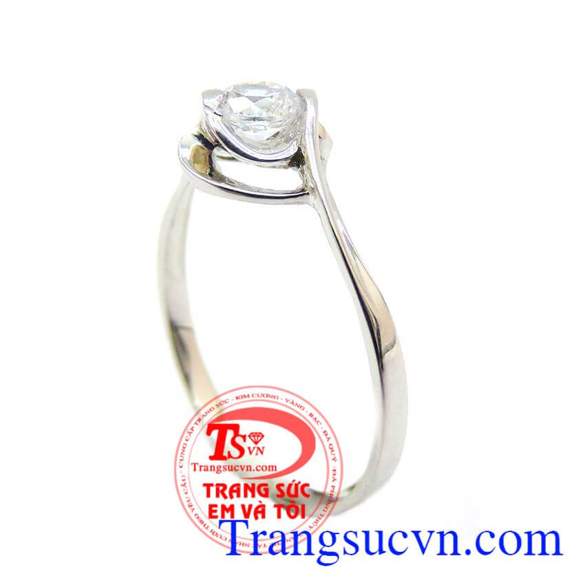 Nhẫn vàng nữ 18k, Nhẫn Nữ Vàng Trắng, nhẫn nữ đính đá phong cách Nhẫn vàng nữ 18k, Nhẫn Nữ Vàng Trắng, nhẫn nữ đính đá phong cách