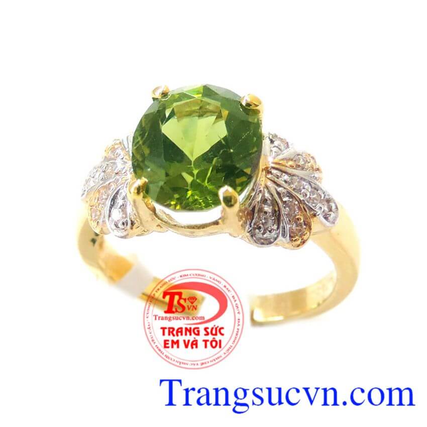 Nhẫn vàng peridot yêu thương, Nhẫn nữ đá quý, nhẫn nữ vàng đính đá bình an Nhẫn vàng peridot yêu thương, Nhẫn nữ đá quý, nhẫn nữ vàng đính đá bình an