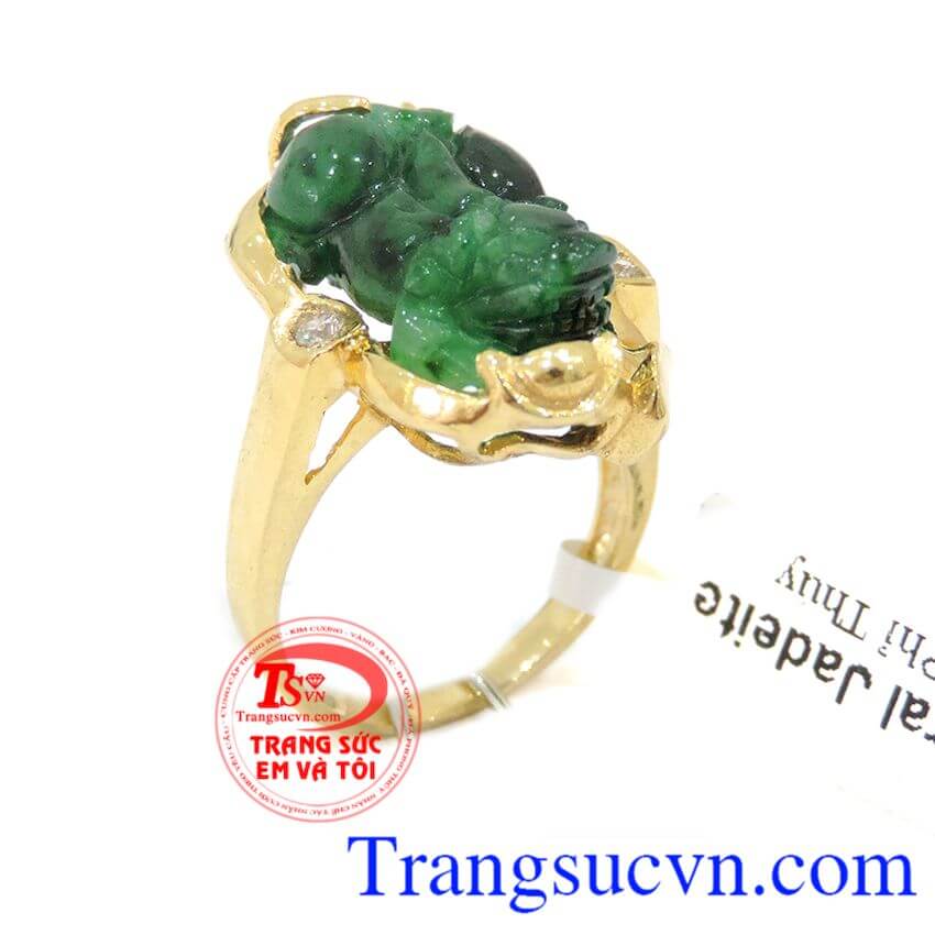 Nhẫn vàng tài lộc tỳ hưu, Nhẫn nữ tỳ hưu, nhẫn nữ vàng đá quý