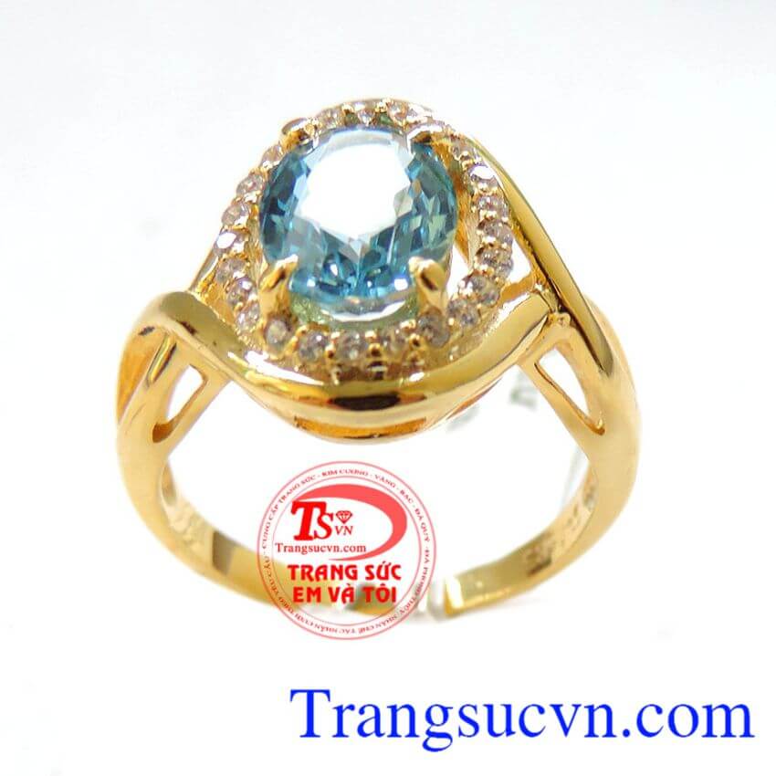 Nhẫn Vàng Topaz đẹp, Nhẫn Nữ Topaz, nhẫn nữ vàng sang trọng
