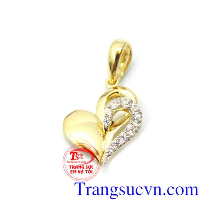 Trái tim tình yêu, mặt dây chuyền vàng, mặt nữ vàng 10k Trái tim tình yêu, mặt dây chuyền vàng, mặt nữ vàng 10k