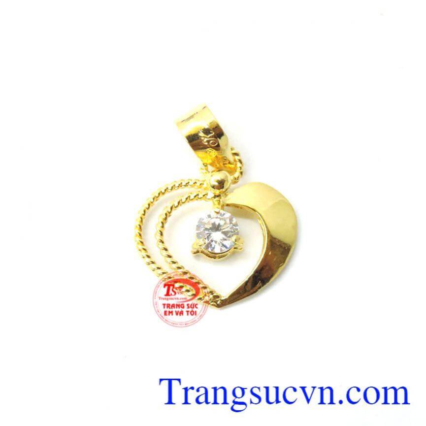 Trái tim vàng tình yêu, mặt dây chuyền nữ đẹp, mặt dây chuyền vàng Trái tim vàng tình yêu, mặt dây chuyền nữ đẹp, mặt dây chuyền vàng