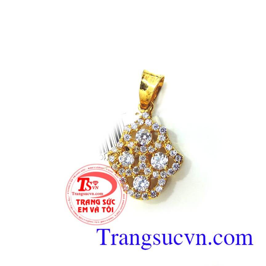 Vàng tây đá kết, Mặt dây chuyền vàng, mặt dây nữ 10k thời thượng Vàng tây đá kết, Mặt dây chuyền vàng, mặt dây nữ 10k thời thượng