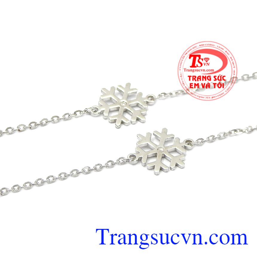 Lắc chân bông tuyết trắng, lắc chân vàng trắng Lắc chân bông tuyết trắng, lắc chân vàng trắng