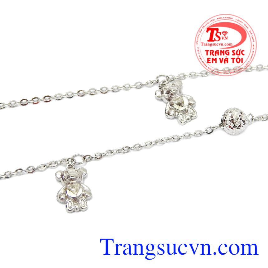 Lắc chân vàng trắng đáng yêu, lắc chân vàng Lắc chân vàng trắng đáng yêu, lắc chân vàng