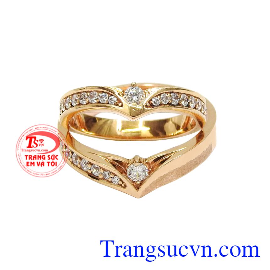 Nhẫn cưới vàng hồng bền chặt, Nhẫn cưới vàng tây, Nhẫn cưới vàng thời trang Nhẫn cưới vàng hồng bền chặt, Nhẫn cưới vàng tây, Nhẫn cưới vàng thời trang